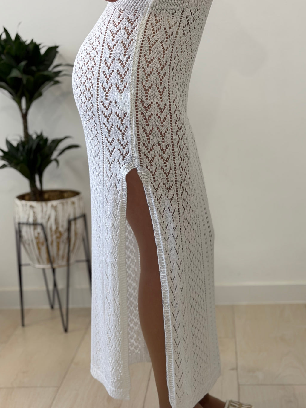 VESTIDO CALADO BLANCO
