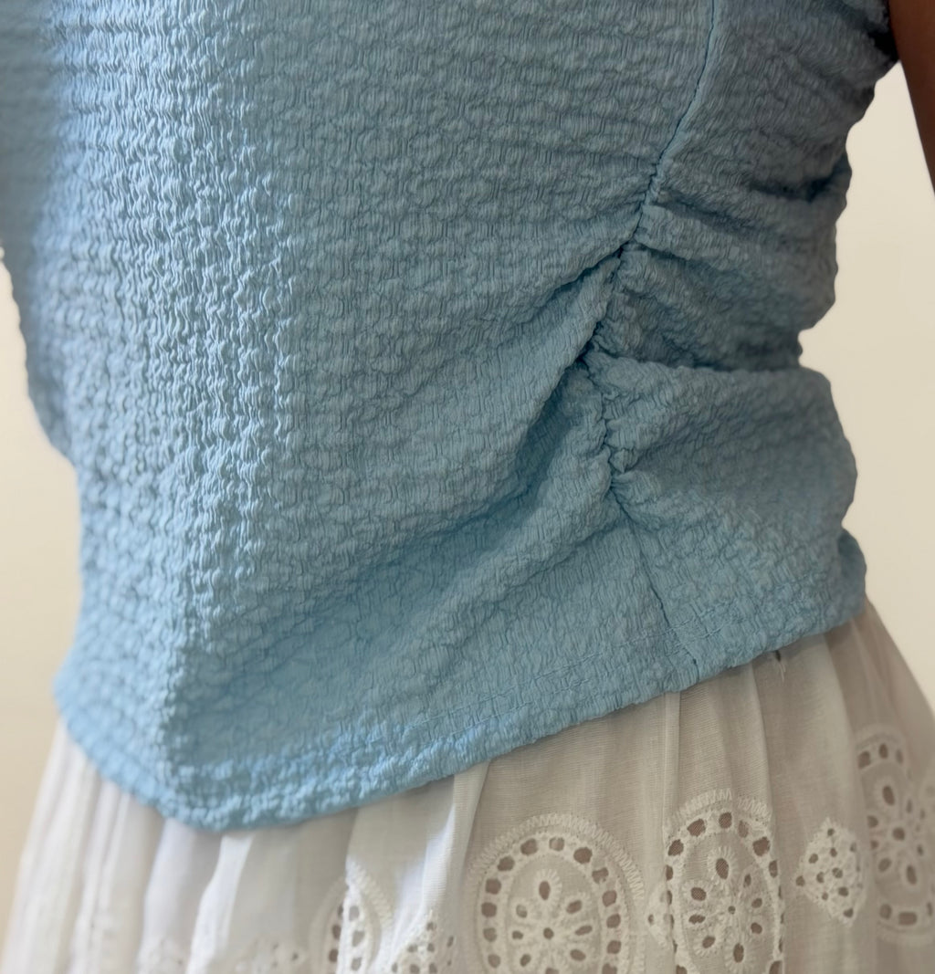 TOP ASIMÉTRICO AZUL
