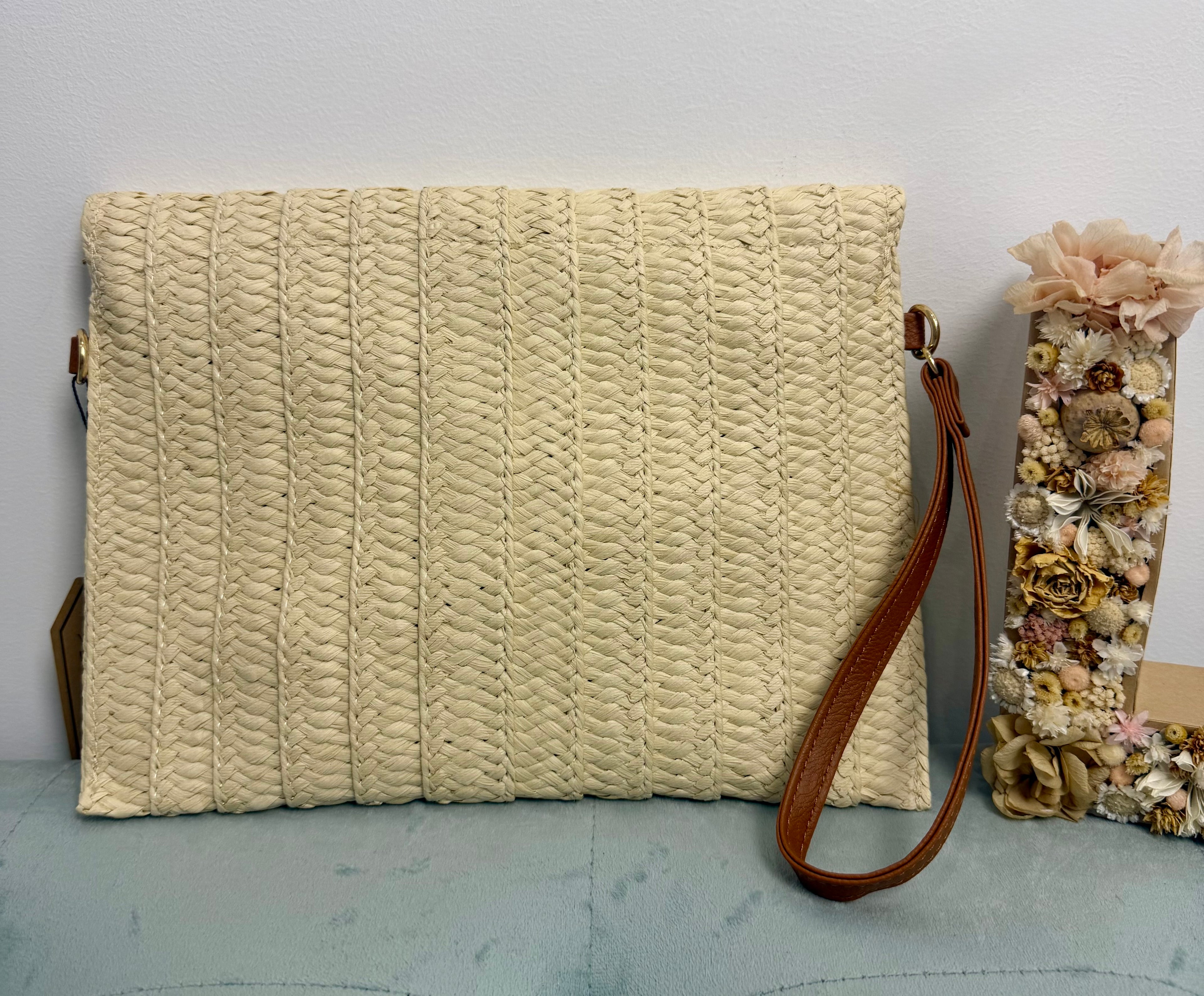 BOLSO RAFIA BEIGE