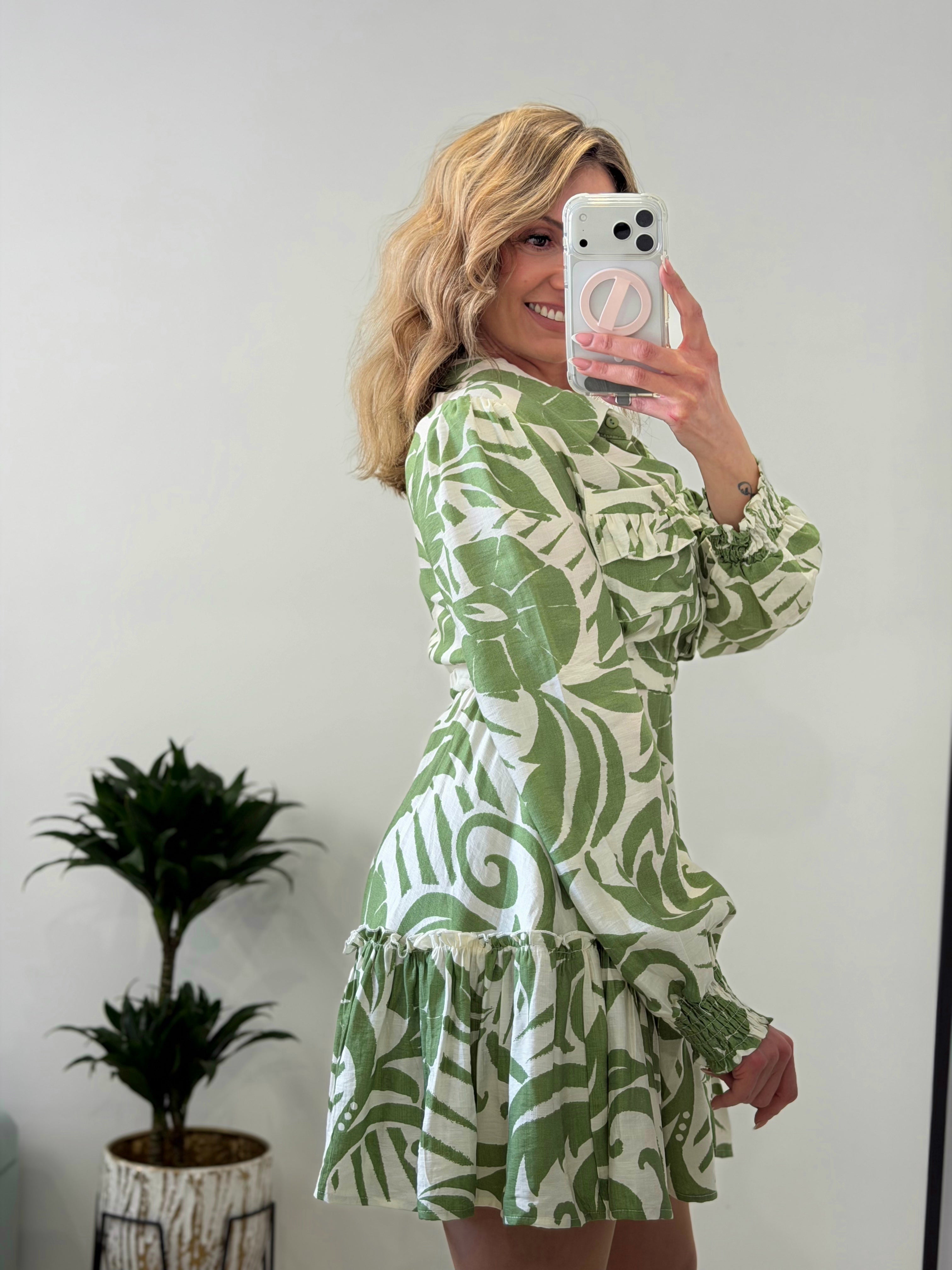 VESTIDO FLUIDO CON ESTAMPADO FLORAL