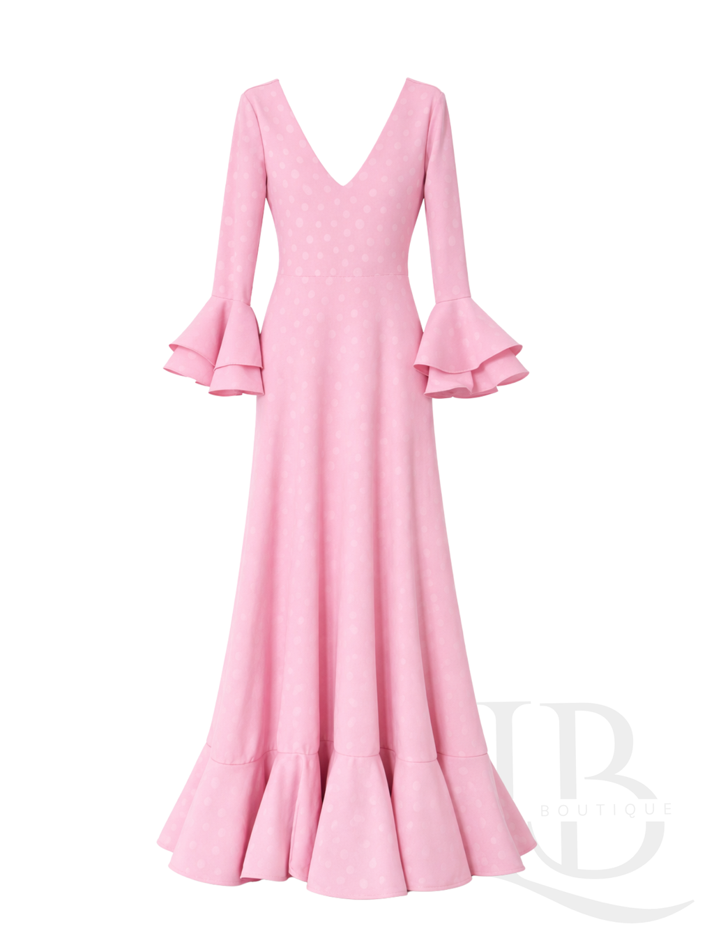 VESTIDO FLAMENCO DE LUNARES, ROSA