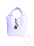 BOLSO DE PIEL COMPACTO, BLANCO