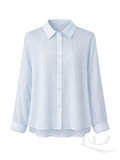 CAMISA VAPOROSA AZULADA CON PERLITAS