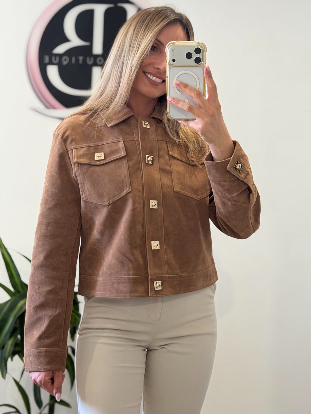 CHAQUETA ANTELINA MARRÓN