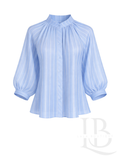 CAMISA FLUIDA RAYAS, AZUL SUAVE