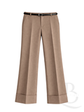 PANTALÓN DE VESTIR CORTE RECTO, CAMEL TOSTADO