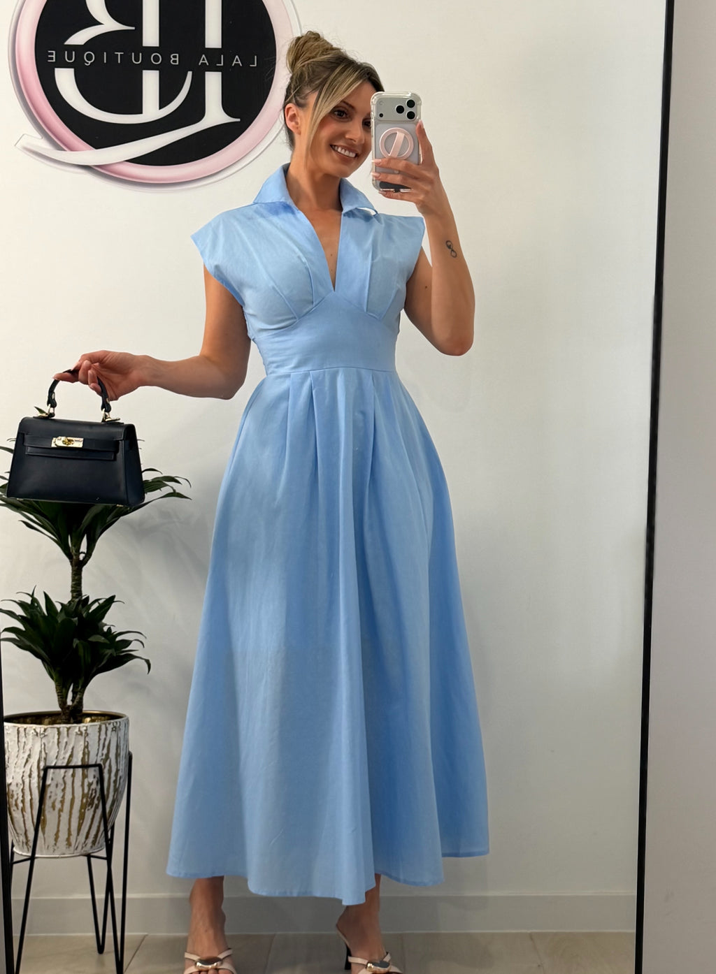 VESTIDO CAMISERO AZUL