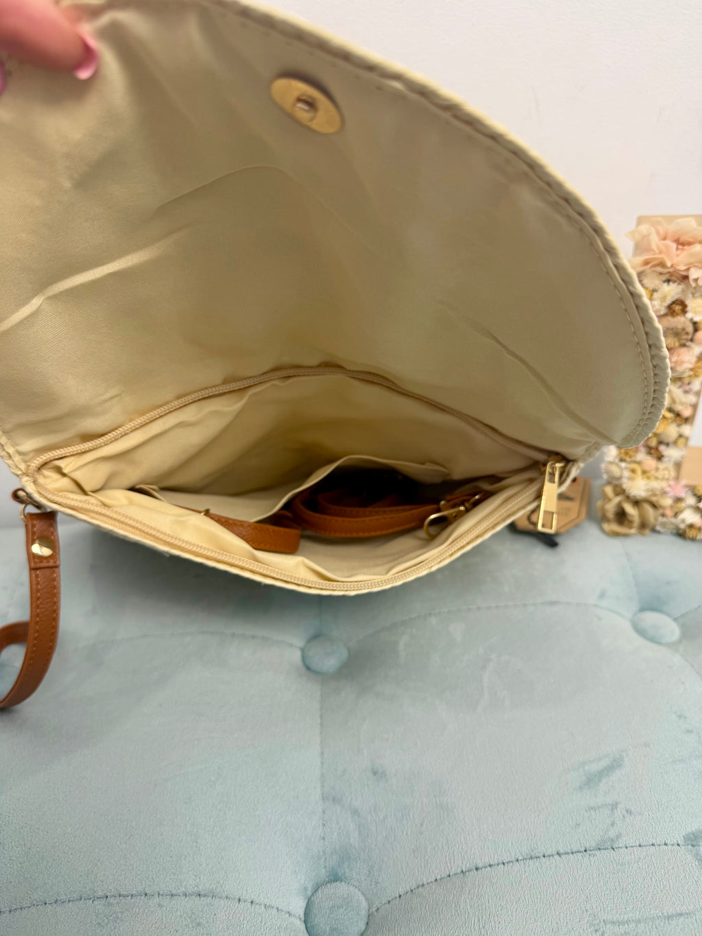 BOLSO RAFIA BEIGE