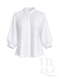 CAMISA FLUIDA RAYAS, BLANCA