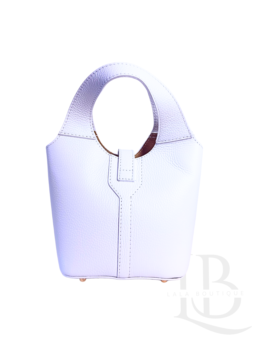 BOLSO DE PIEL COMPACTO, BLANCO