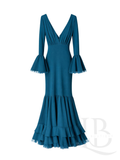 VESTIDO DE FLAMENCO CON TUL, AZUL