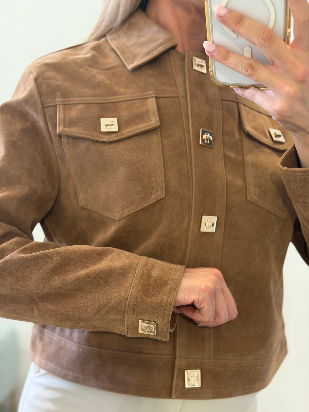 CHAQUETA ANTELINA MARRÓN