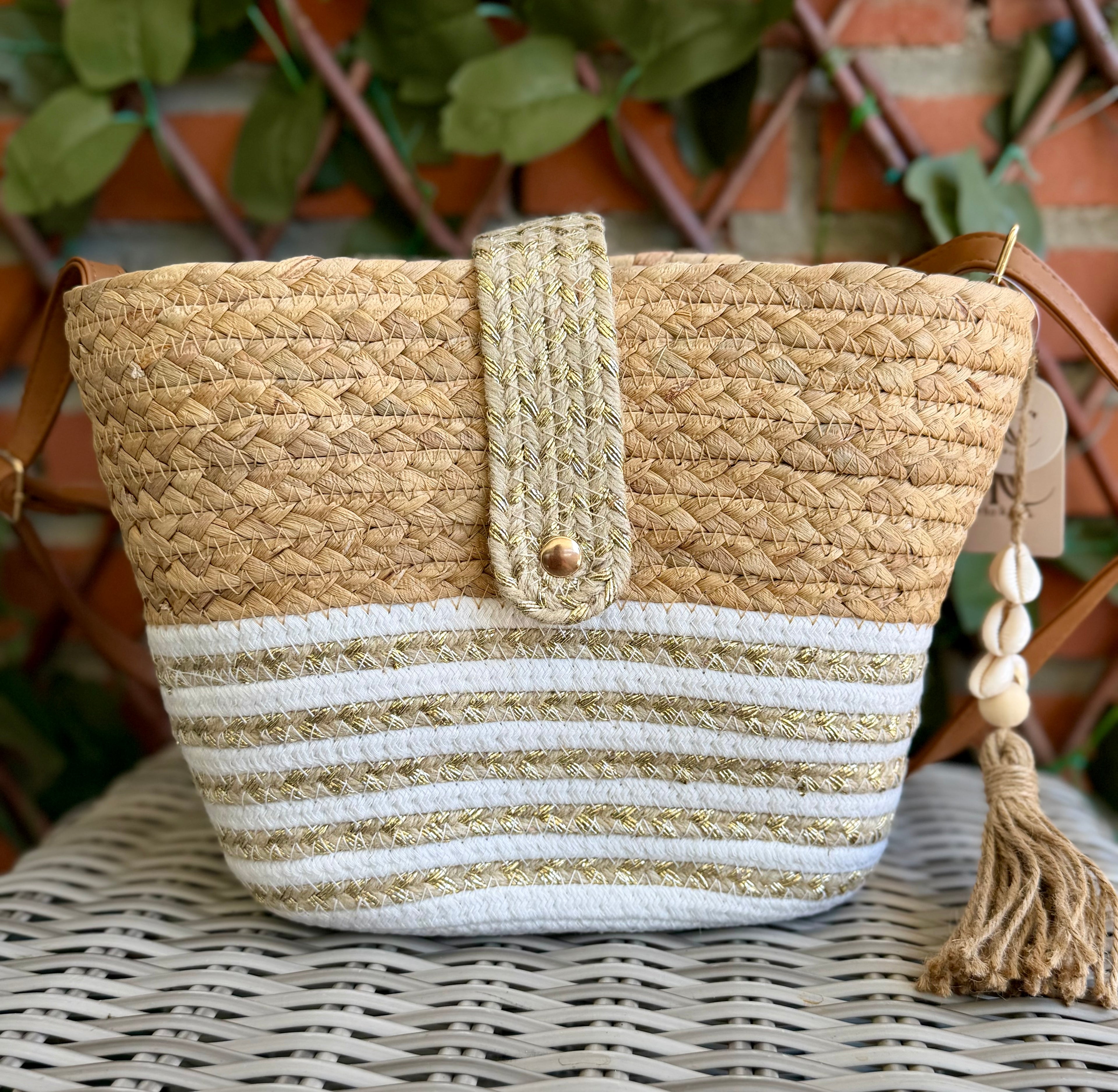 BOLSO RAFIA CONCHAS