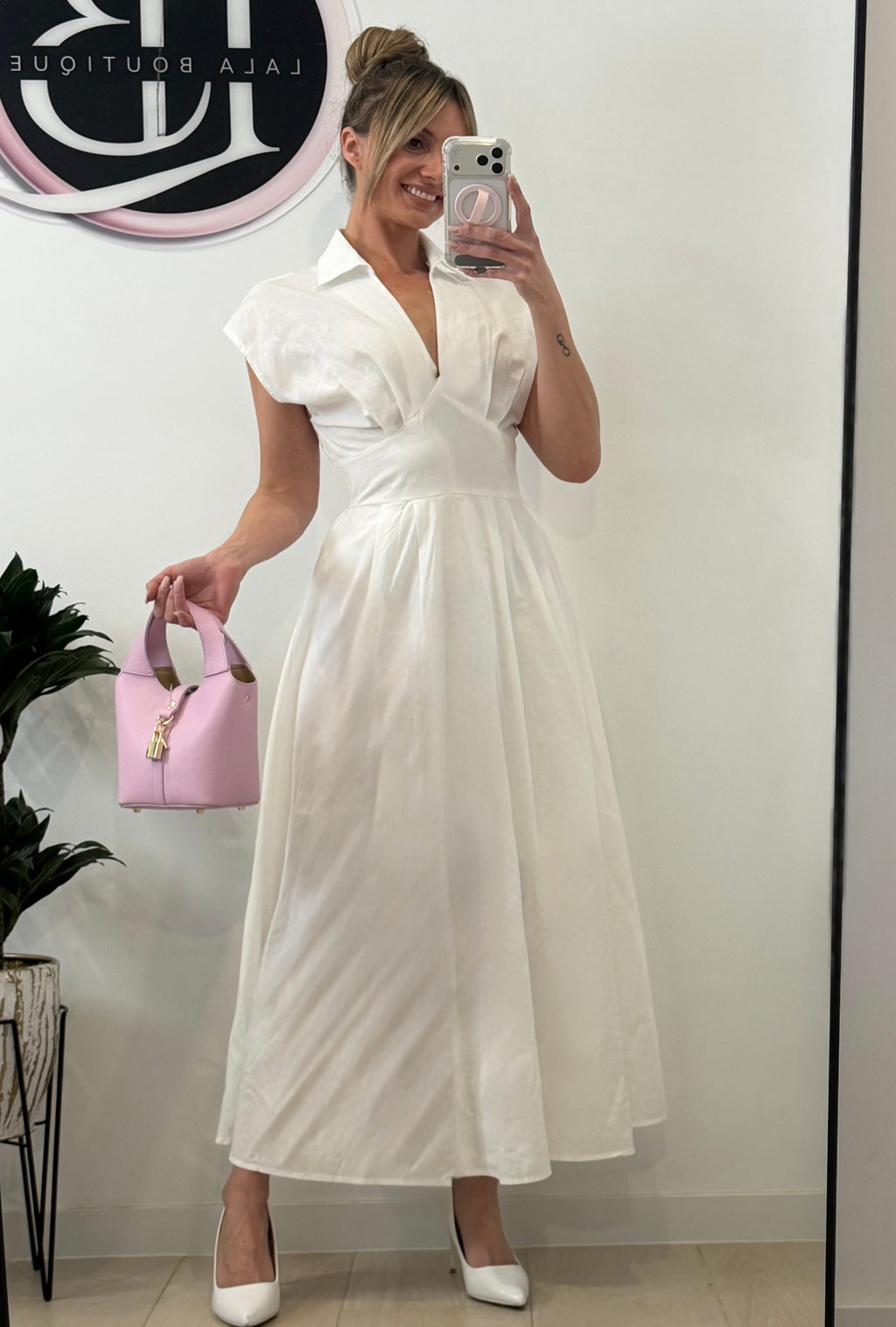 VESTIDO CAMISERO BLANCO