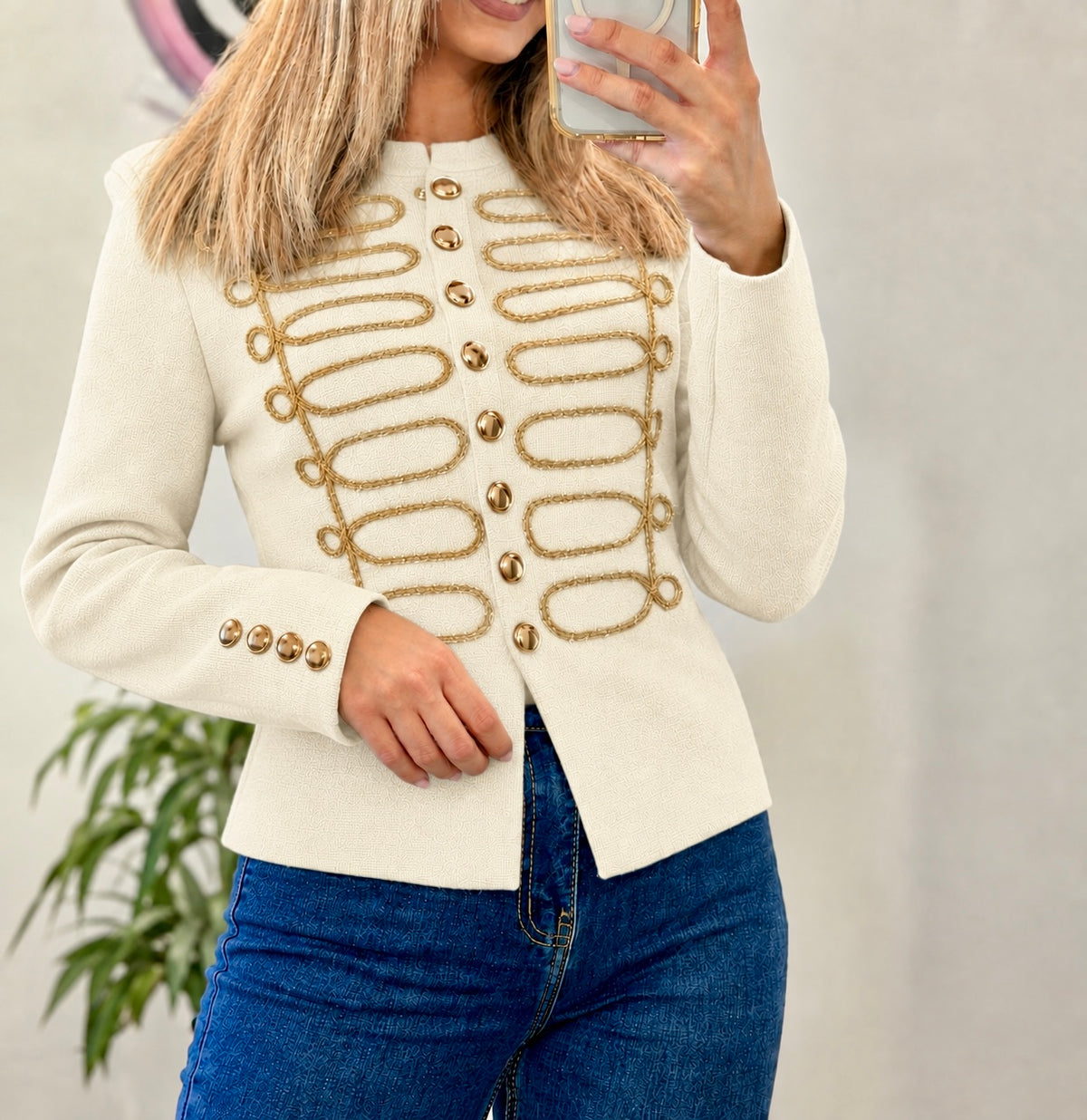 CHAQUETA EXCLUSIVA MILITAR CRUDO