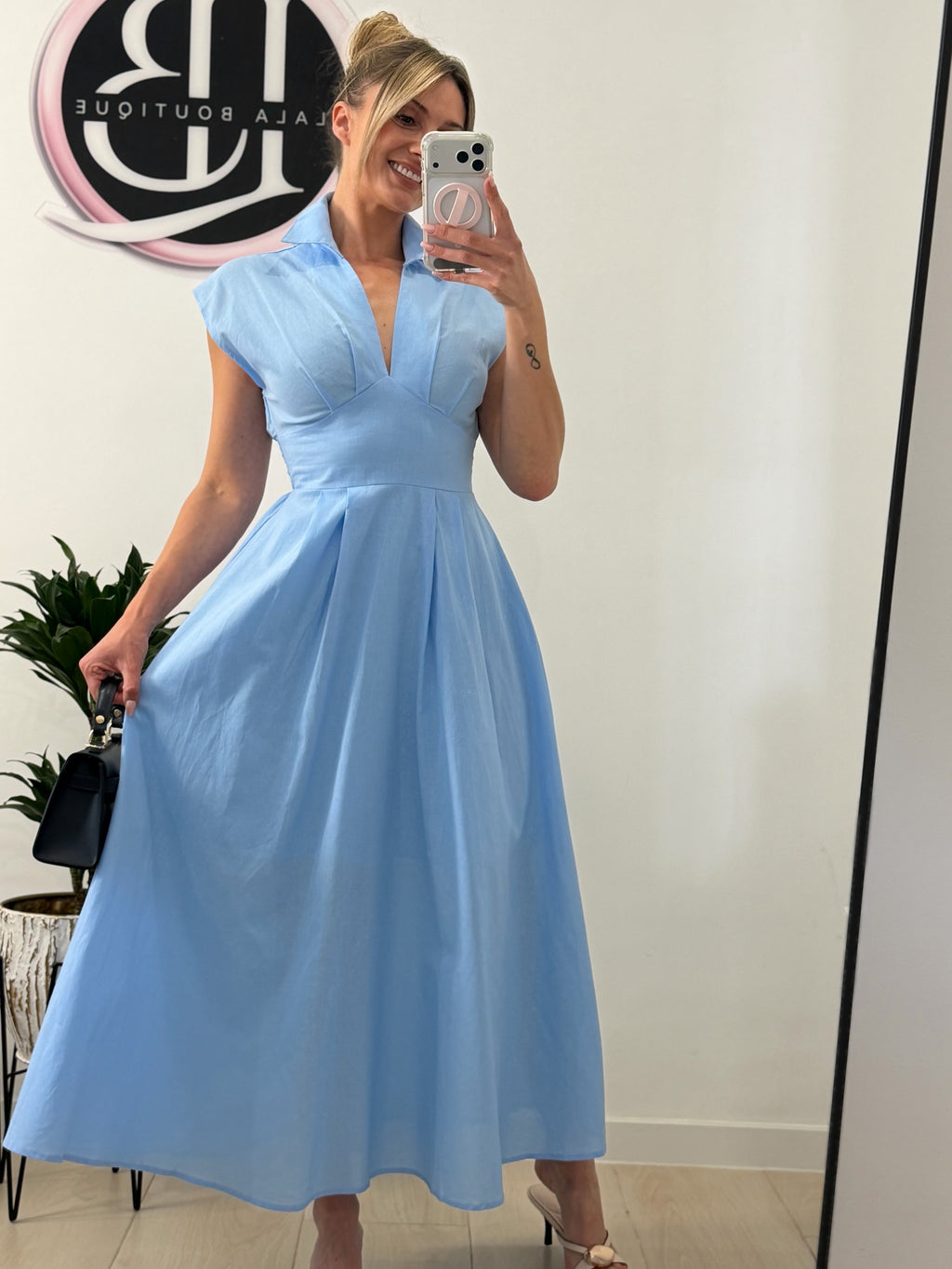 VESTIDO CAMISERO AZUL