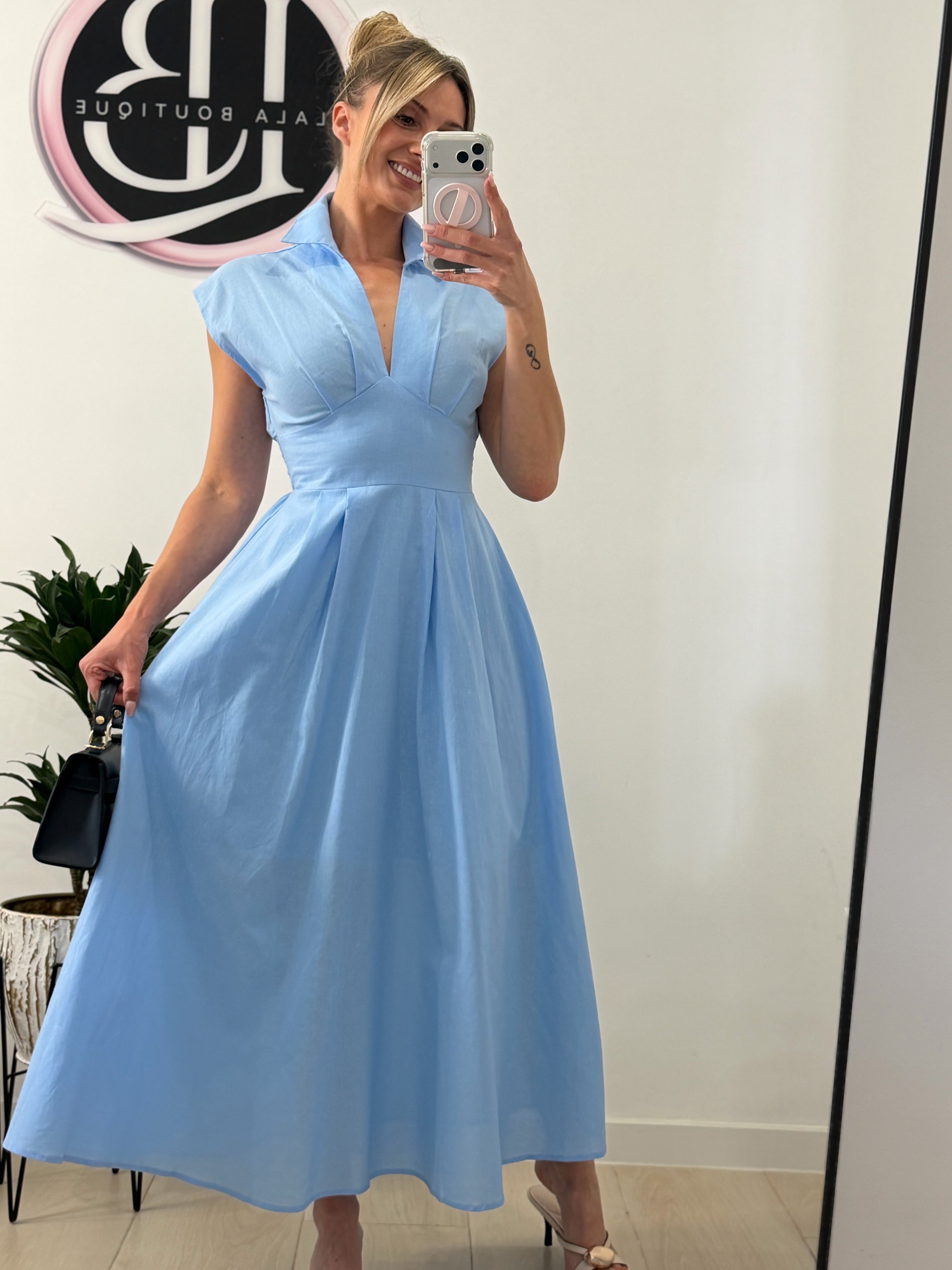 VESTIDO CAMISERO AZUL