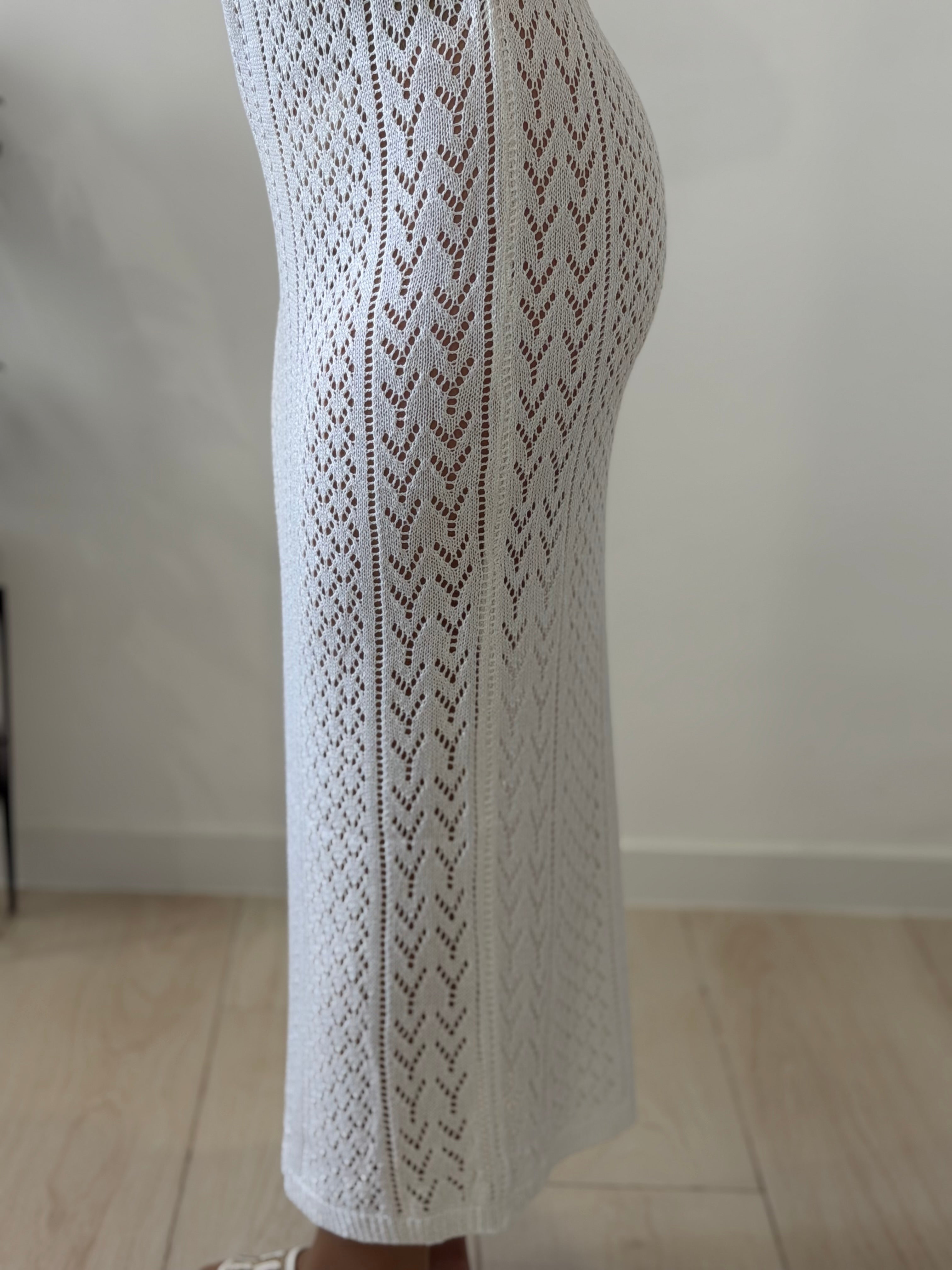VESTIDO CALADO BLANCO