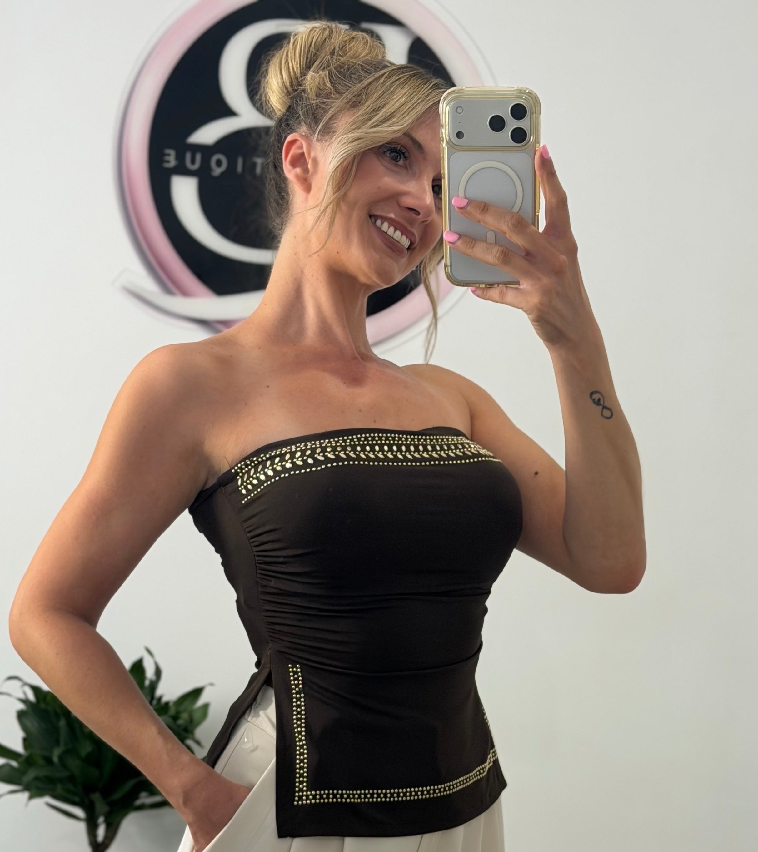 TOP LICRA FRÍA MARRÓN