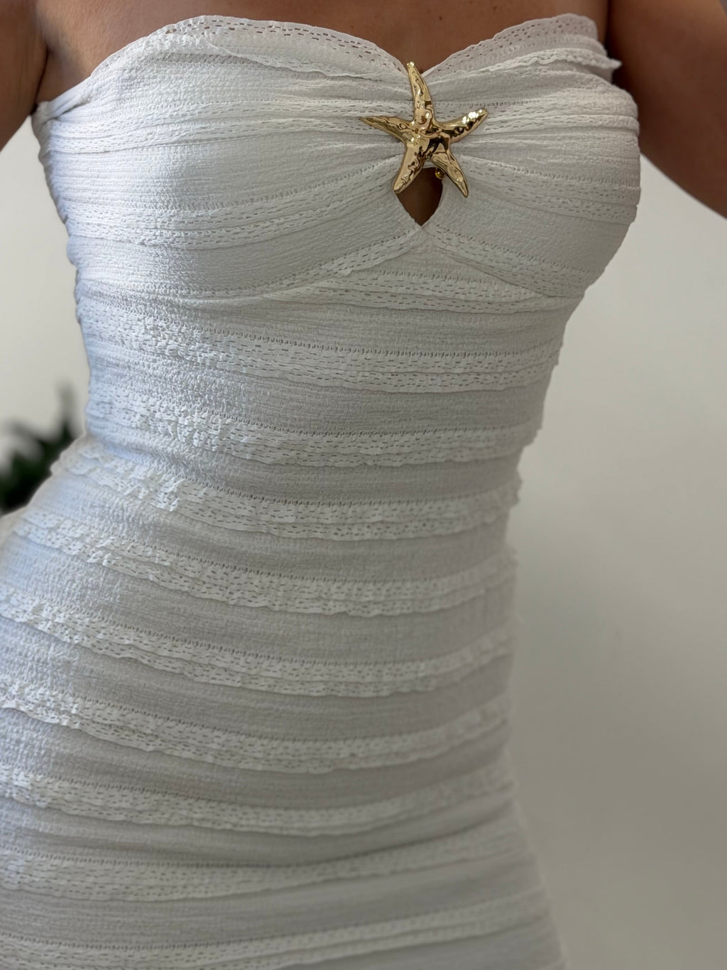 VESTIDO DE ESTRELLA BLANCO