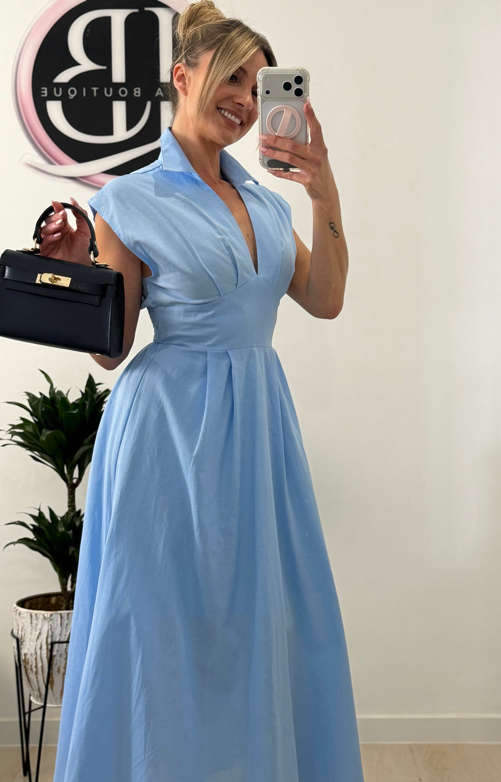VESTIDO CAMISERO AZUL