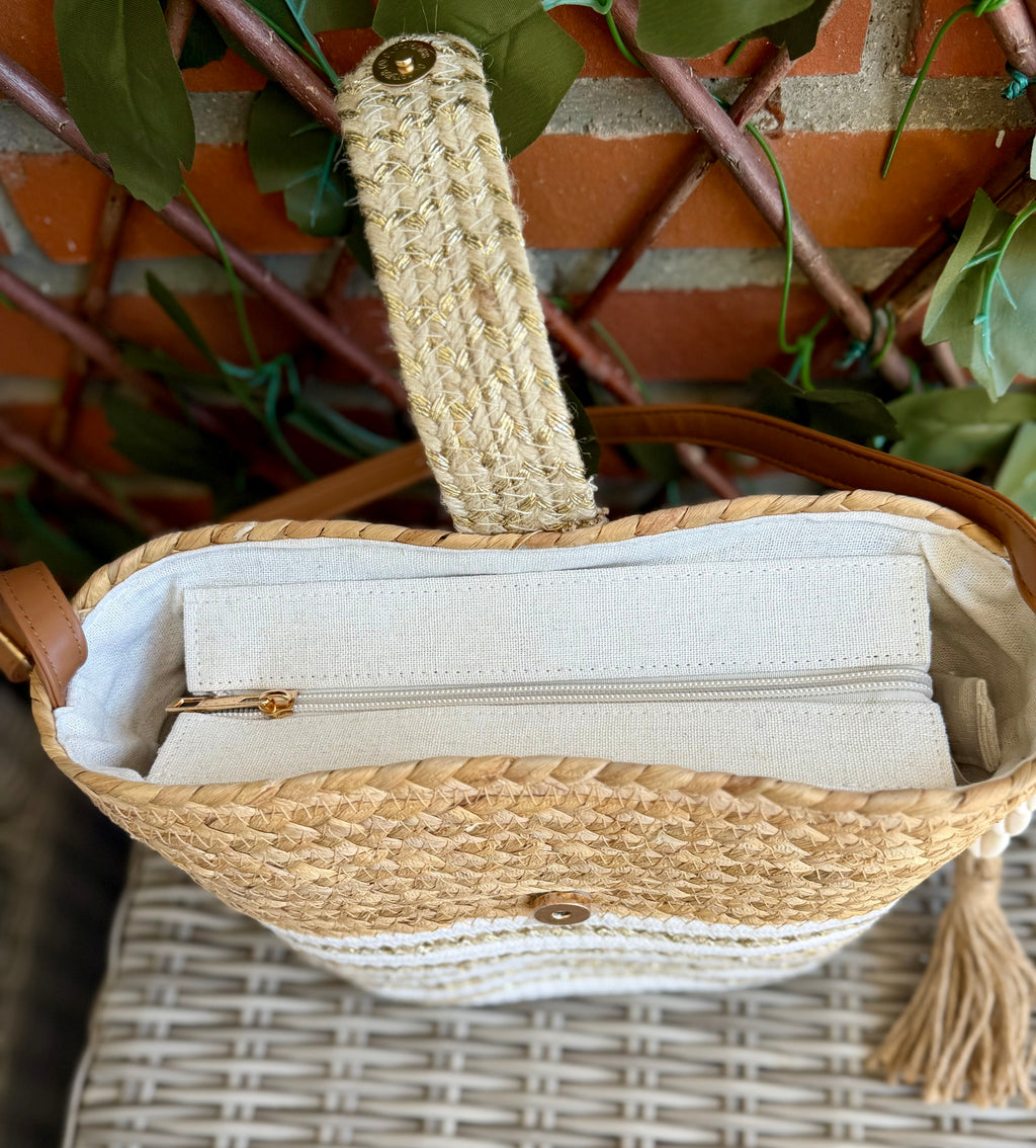 BOLSO RAFIA CONCHAS