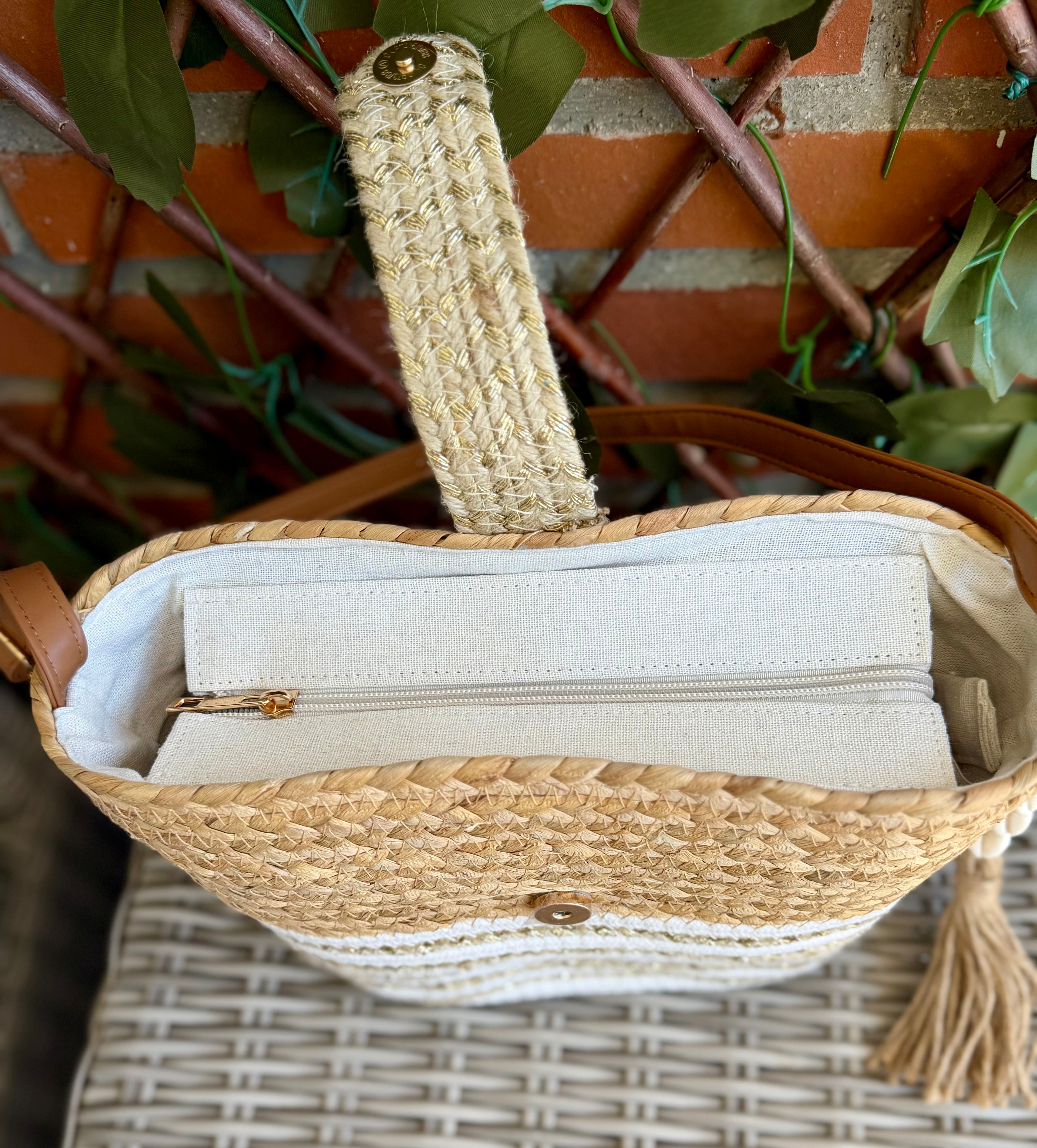 BOLSO RAFIA CONCHAS