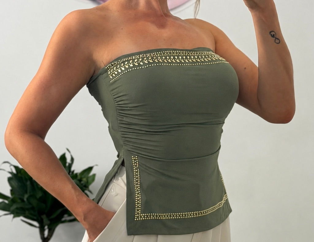 TOP LICRA FRÍA VERDE KAKI