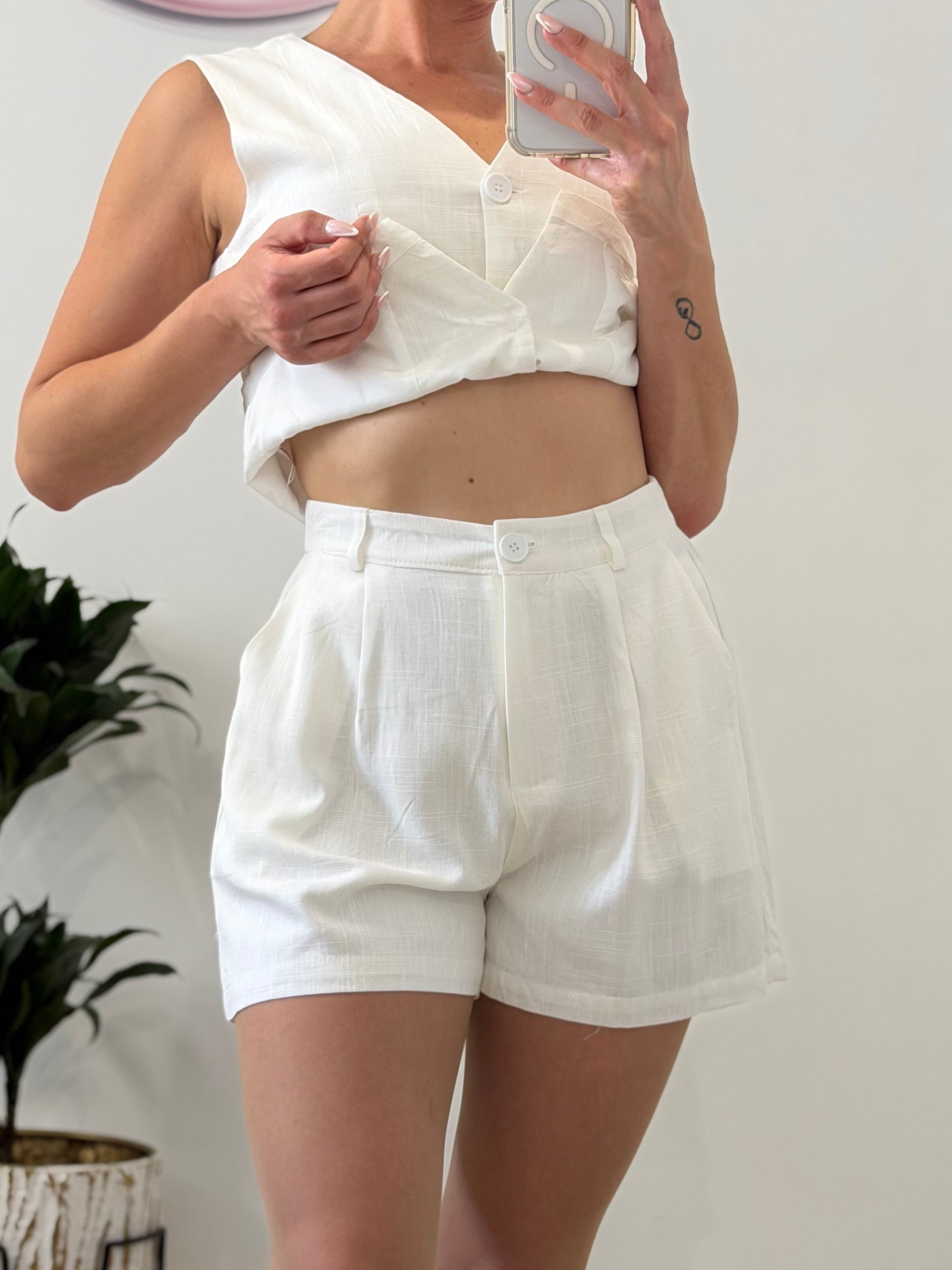 TRAJE DE LINO BLANCO