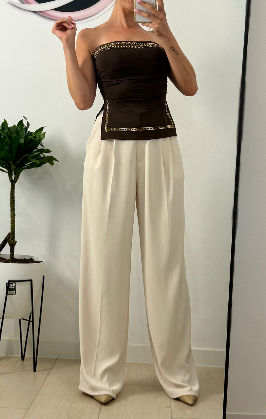 PANTALÓN FLUIDO BEIGE