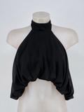 BLUSA GASA OSCURA CON FORRO