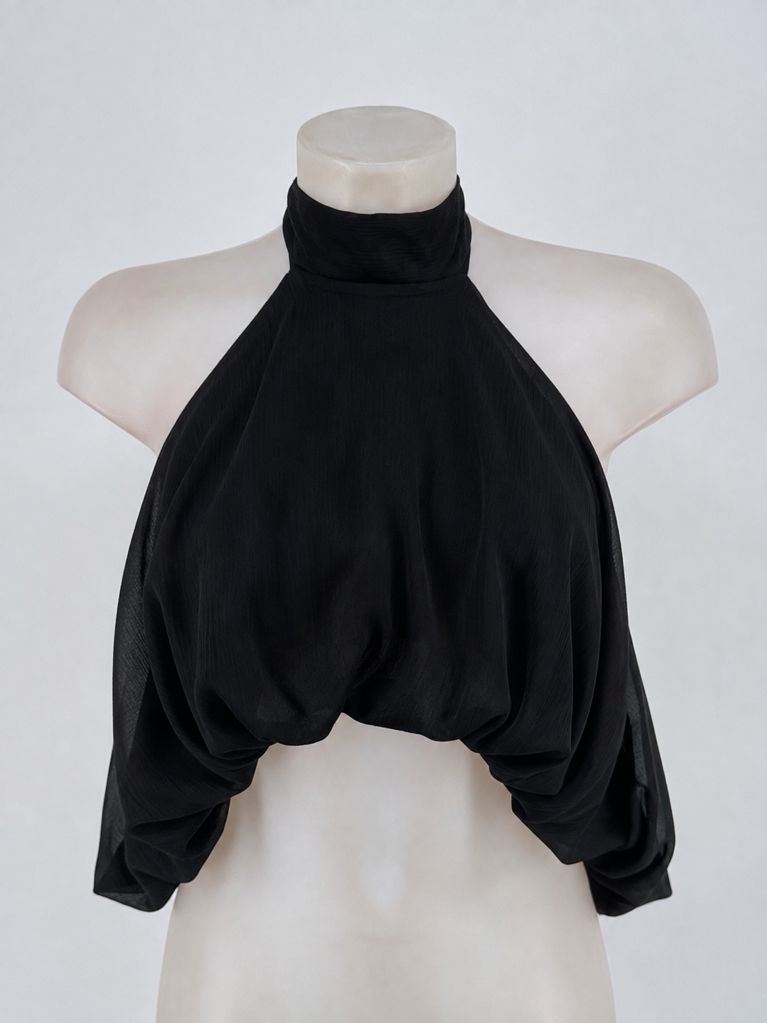 BLUSA GASA OSCURA CON FORRO