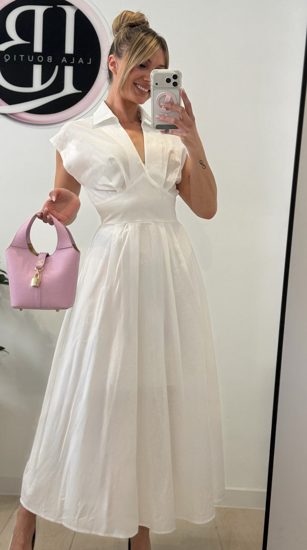 VESTIDO CAMISERO BLANCO