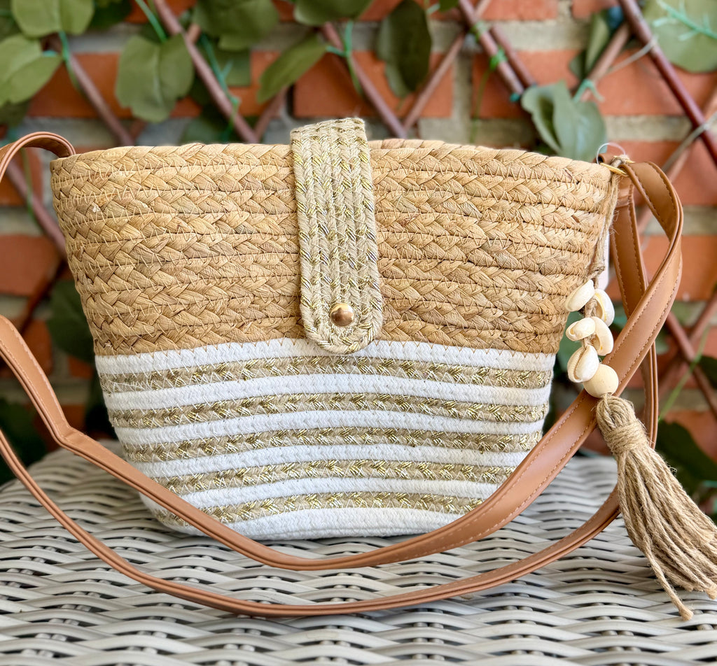 BOLSO RAFIA CONCHAS
