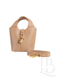 BOLSO DE PIEL COMPACTO CAMEL