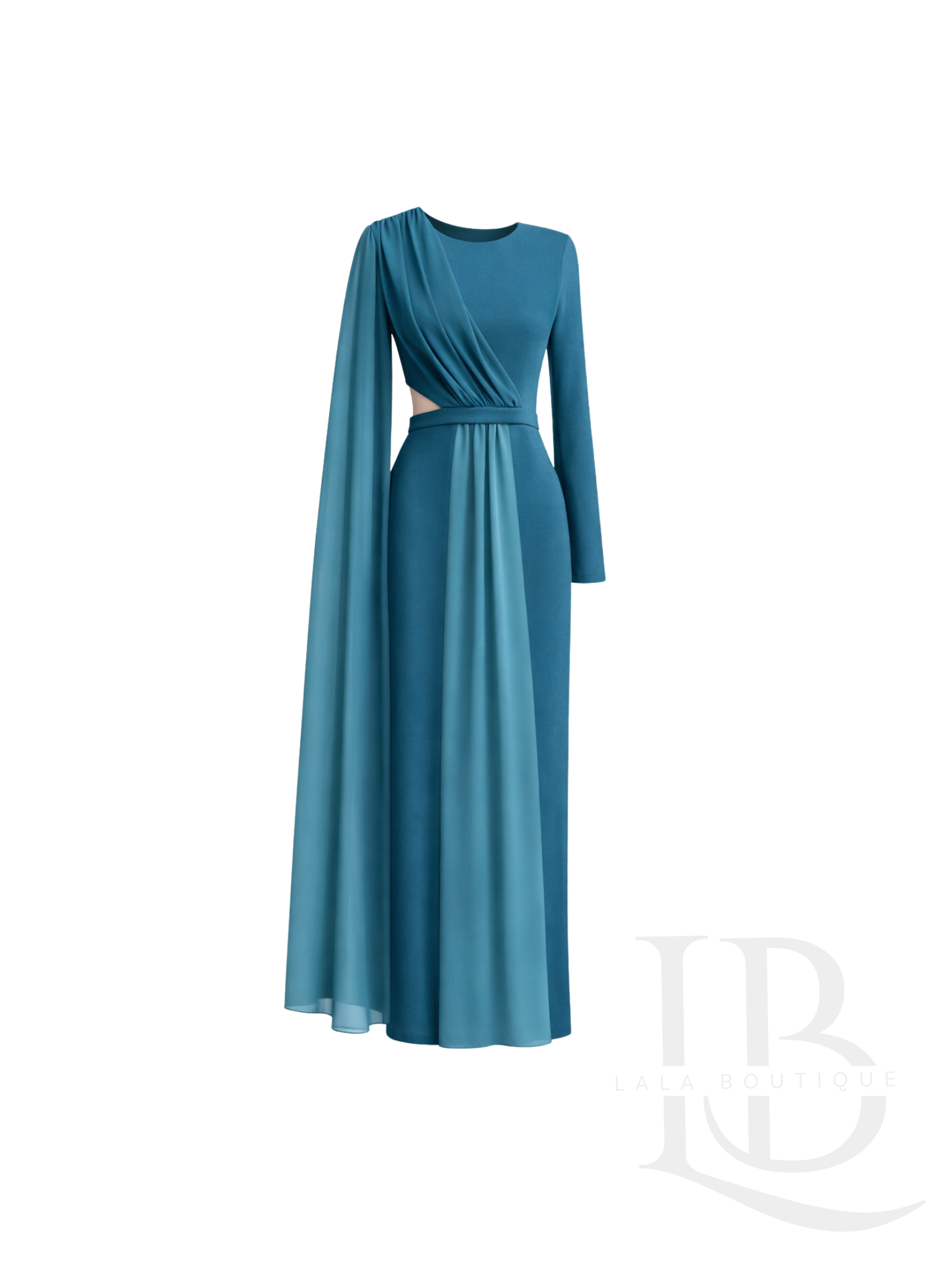 VESTIDO AZUL PETRÓLEO