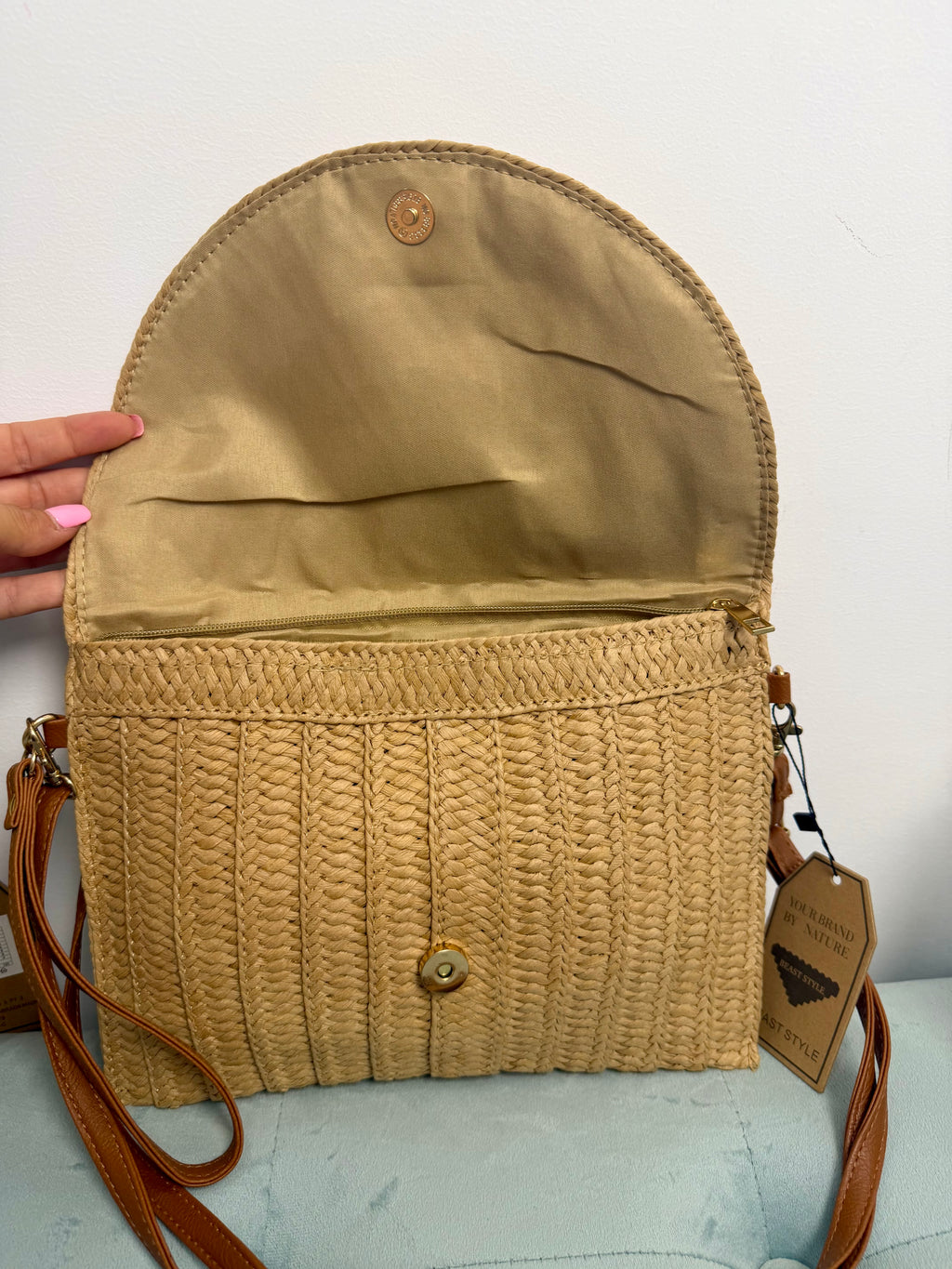 BOLSO RAFIA MARRÓN