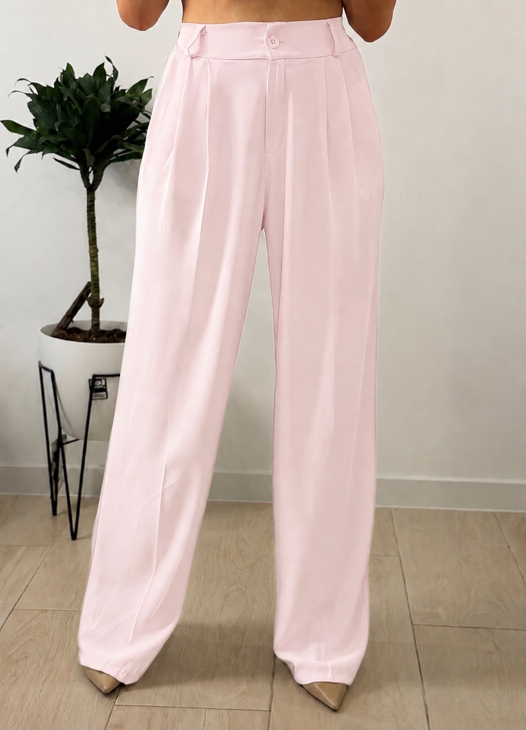 PANTALÓN FLUIDO ROSA PASTEL