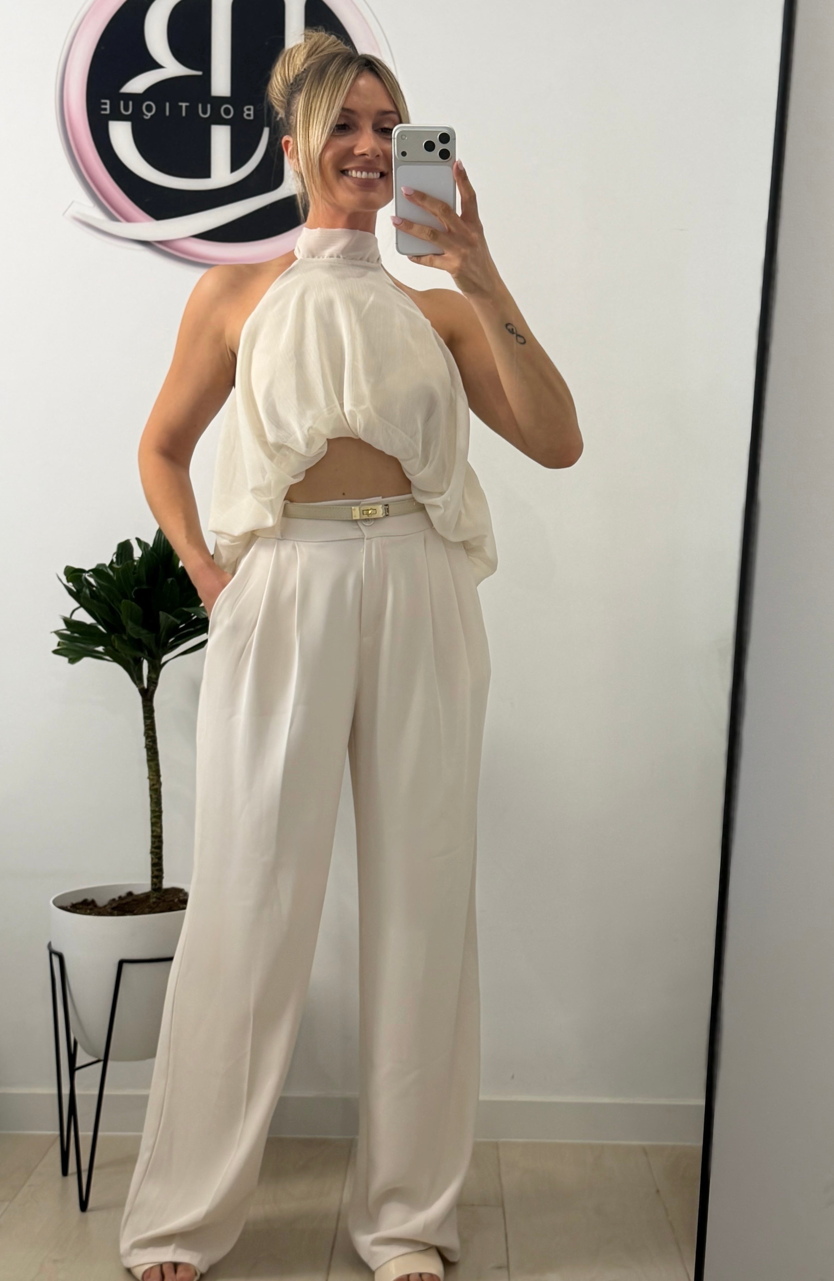 PANTALÓN FLUIDO BEIGE