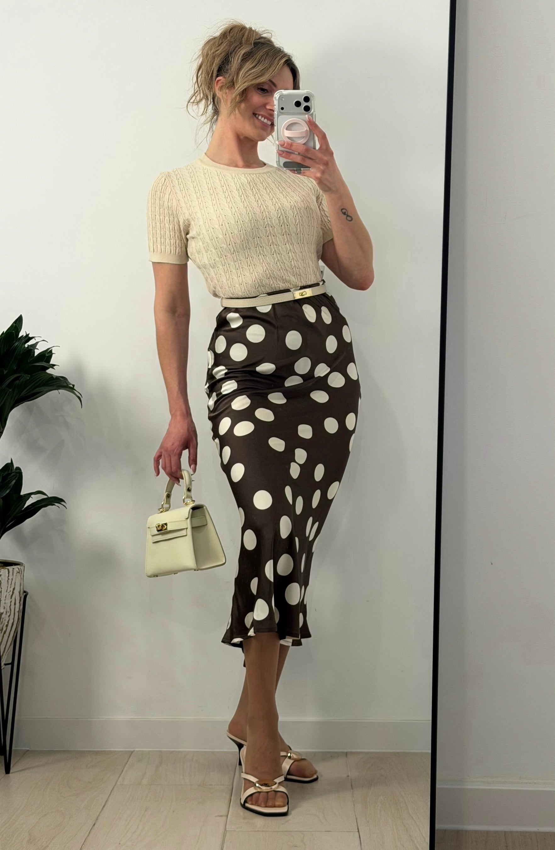 BOLSO 100% PIEL BEIGE