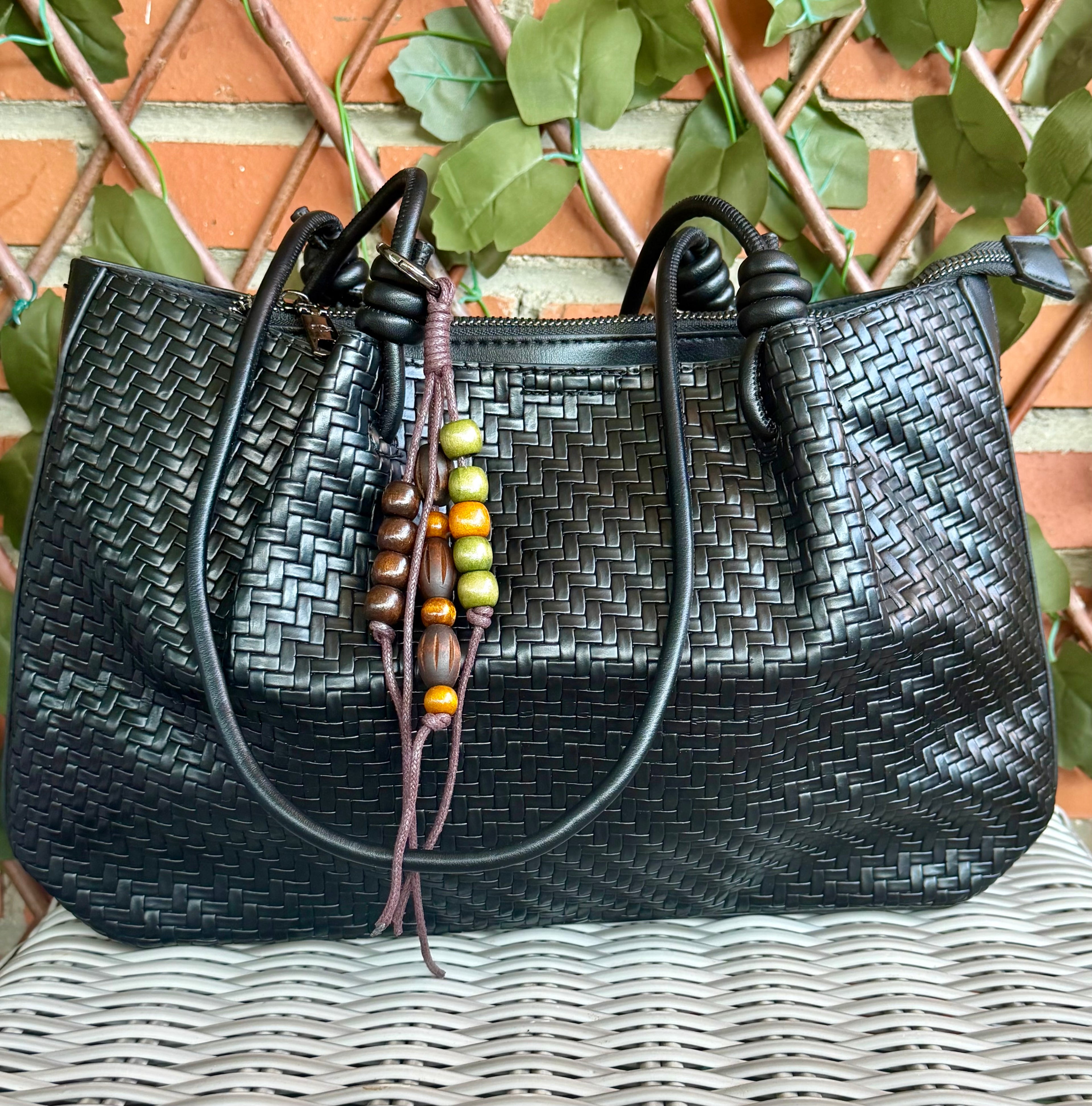 BOLSO TRENZADO OSCURO