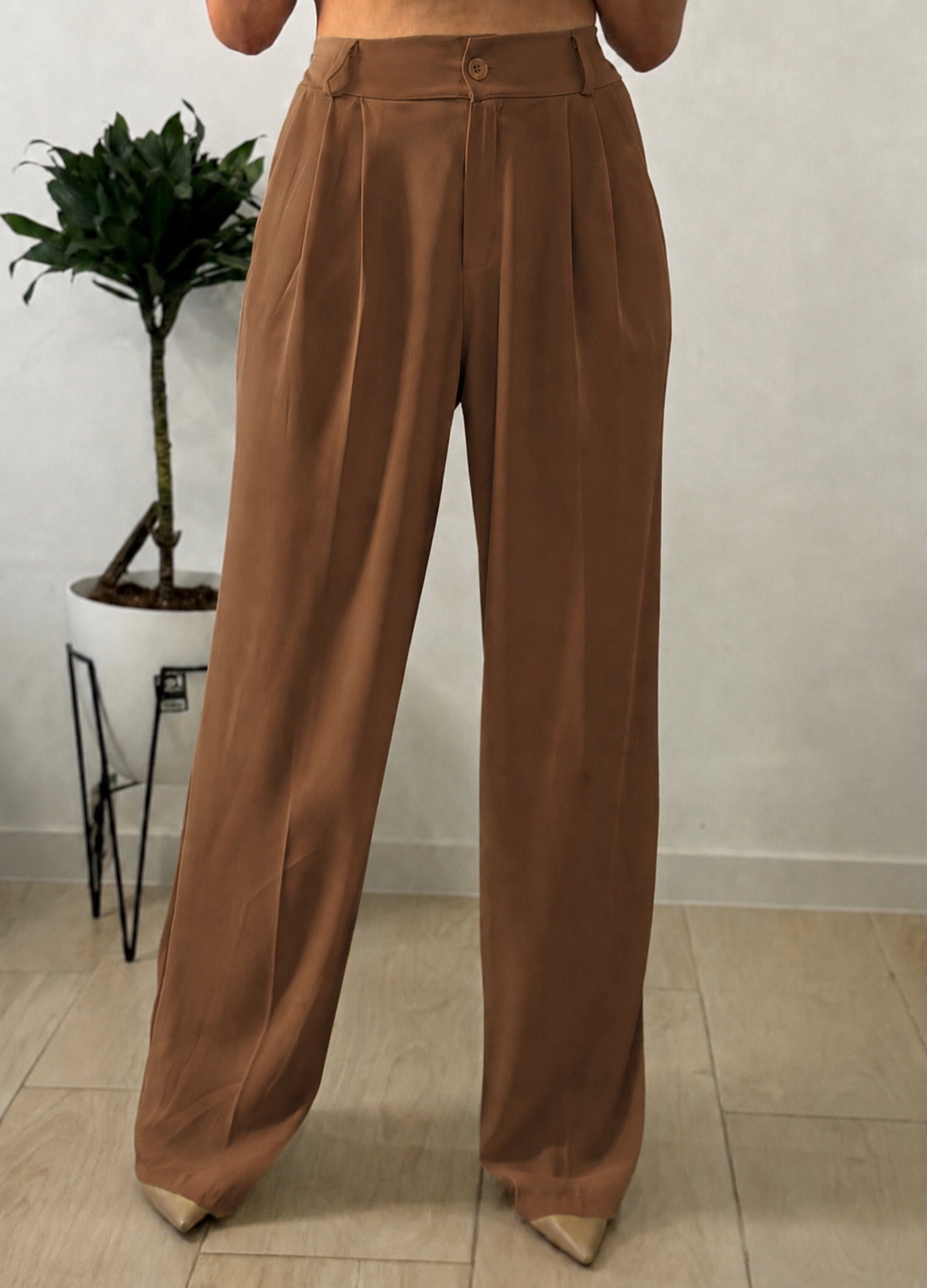 PANTALÓN FLUIDO MARRÓN