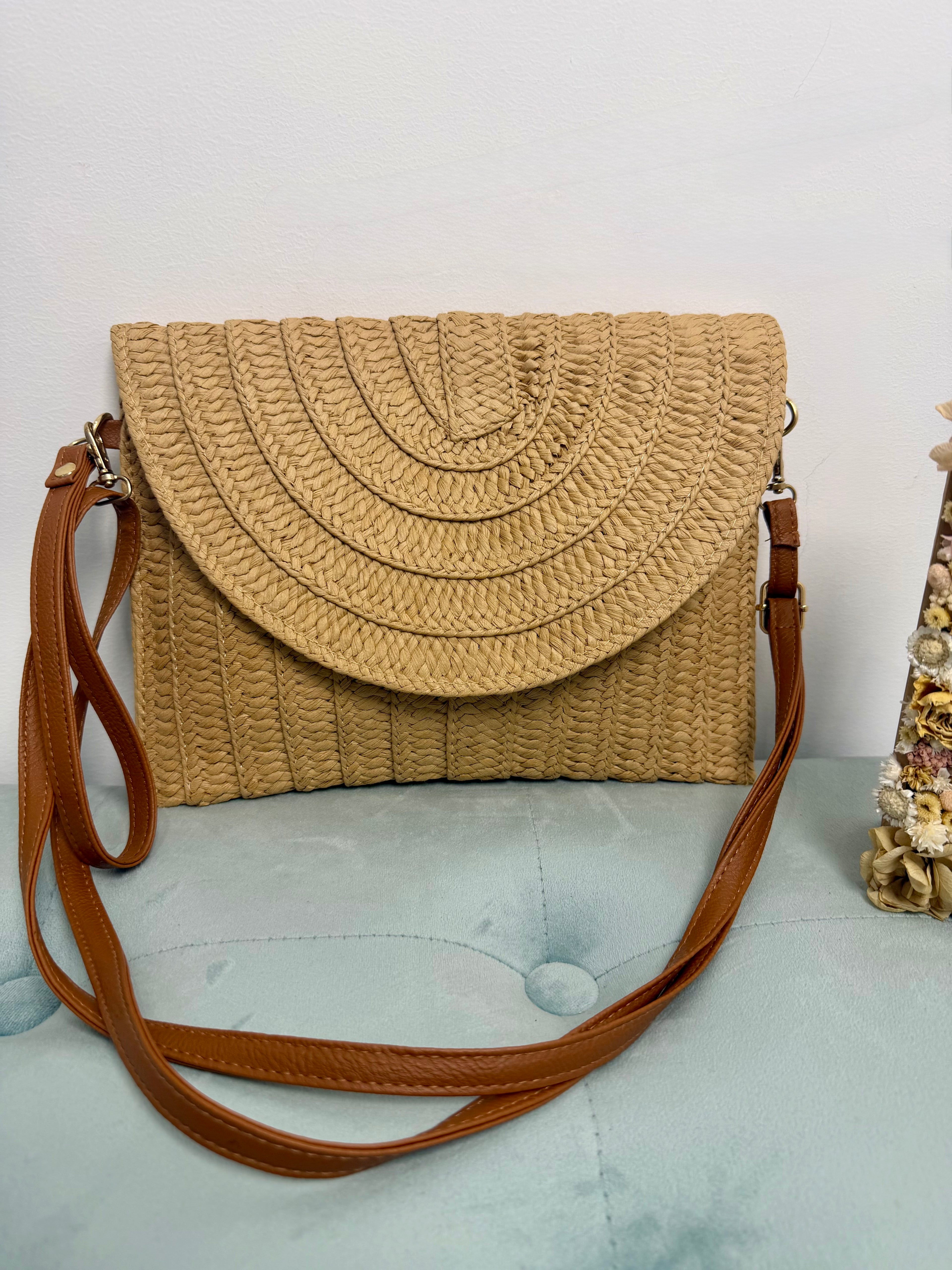 BOLSO RAFIA MARRÓN