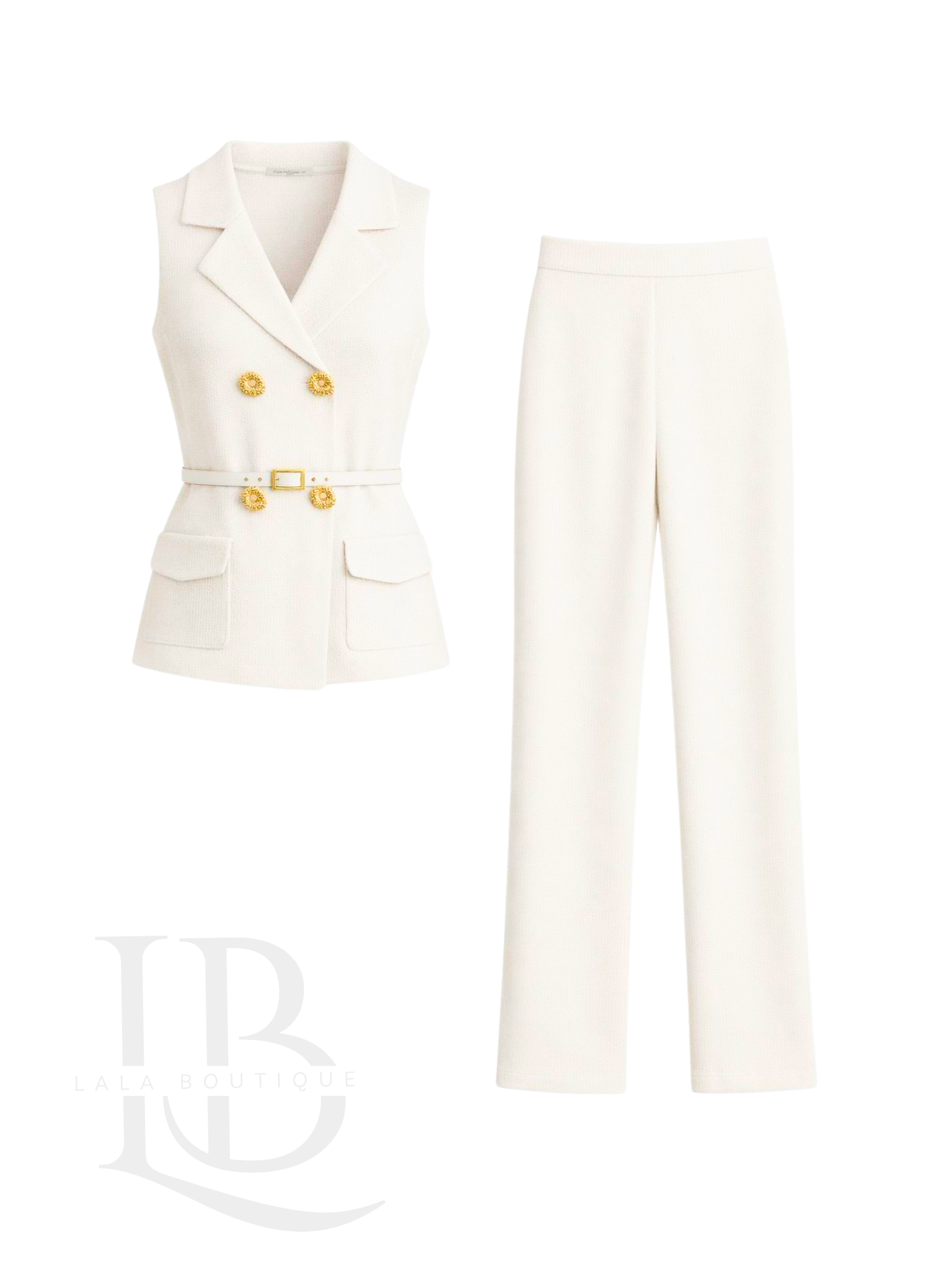 TRAJE DE PUNTO BLANCO
