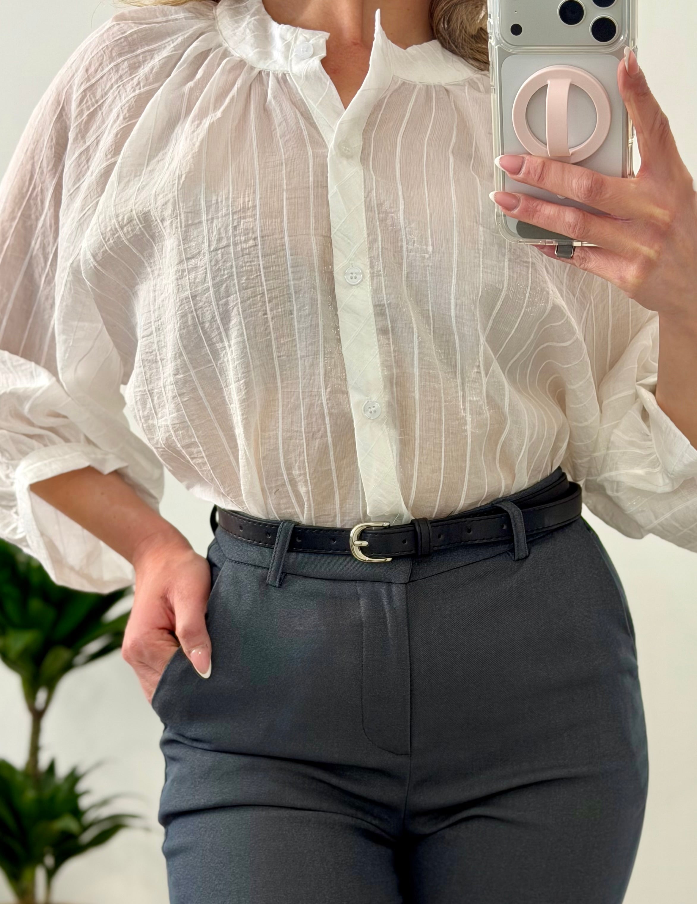 PANTALÓN DE VESTIR CORTE RECTO, GRIS ANTRACITA