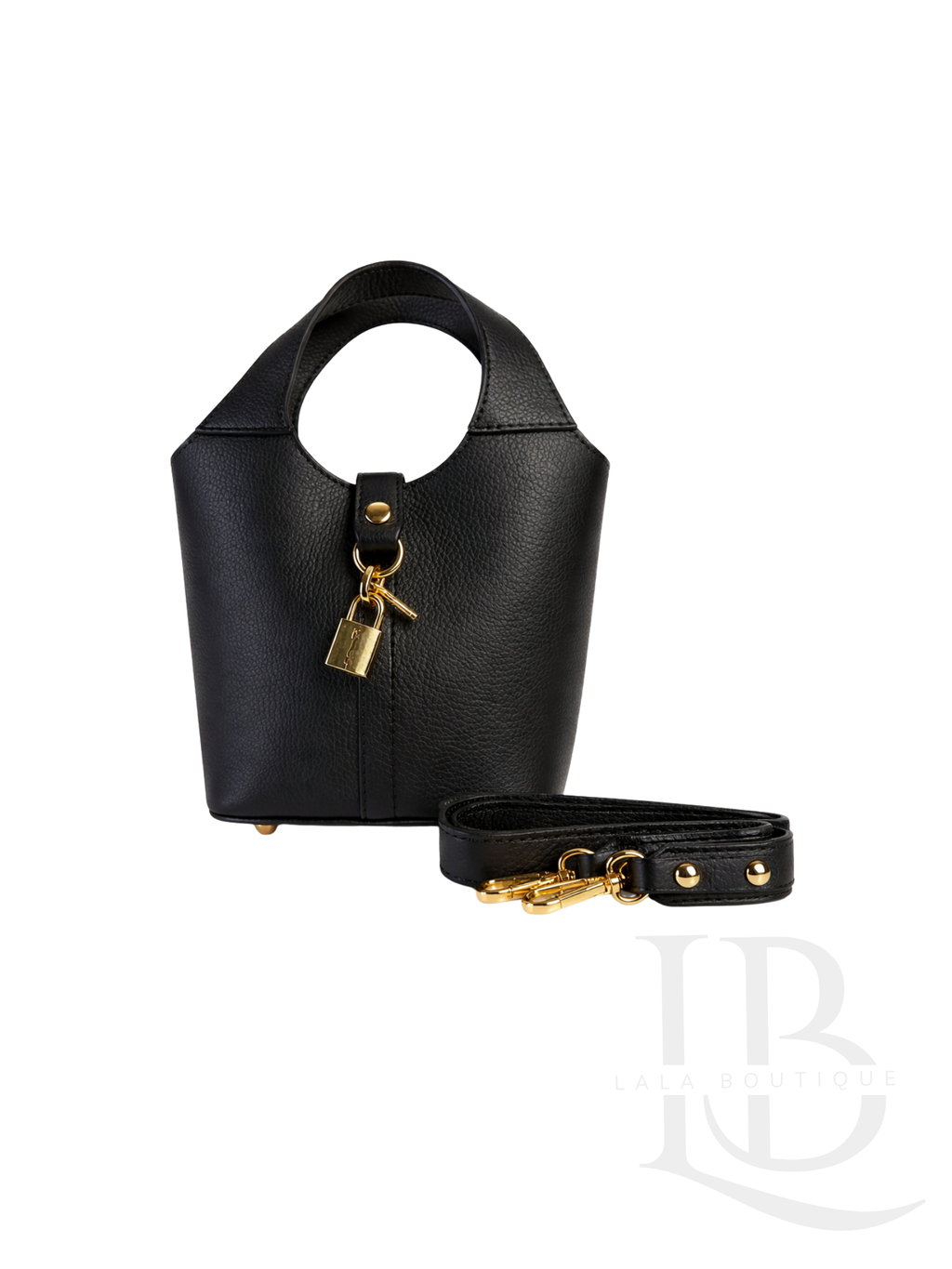 BOLSO DE PIEL COMPACTO OSCURO