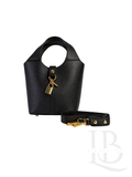 BOLSO DE PIEL COMPACTO OSCURO