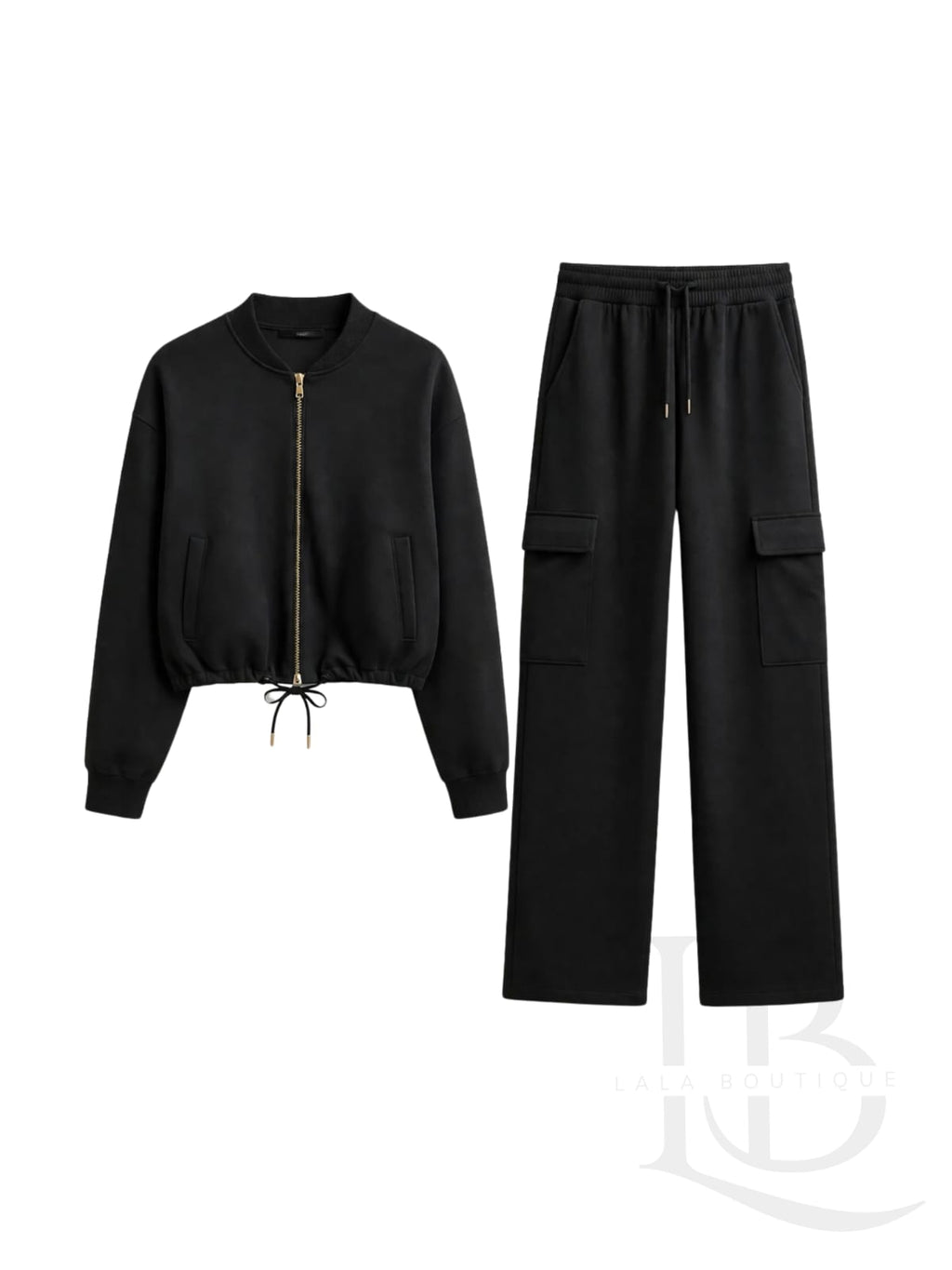 CONJUNTO DEPORTIVO, PANTALÓN RECTO OSCURO