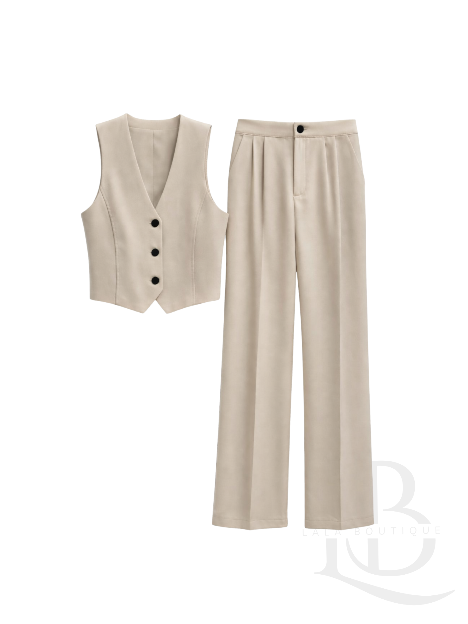 TRAJE DE DOS PIEZAS, CHALECO ARENA