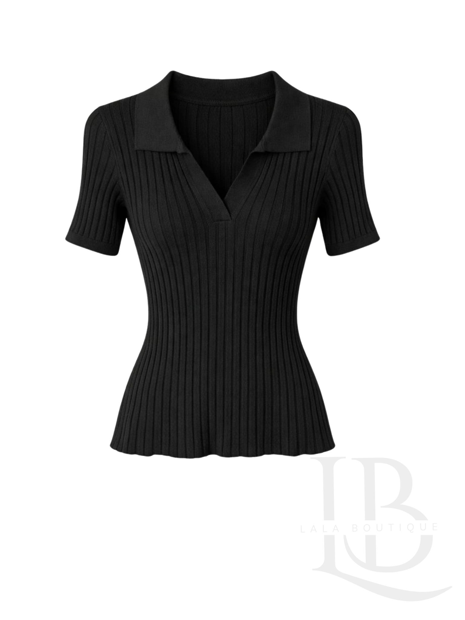 POLO CUELLO EN V, OSCURO
